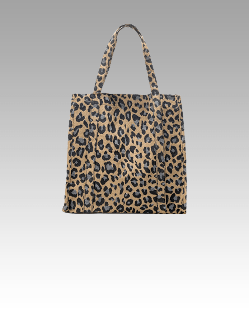 Sac à main fourre-tout Léa imprimé léopard - Accessoire tendance pour femmes chez Izamel.