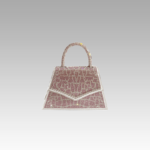 Sac à main Ophélie rose - Accessoire tendance avec motif crocodile et strass pour femmes chez Izamel.