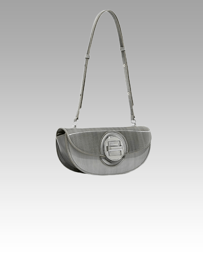 Sac à main d'épaule Victoria gris pour femme par Izamel - Accessoire de mode chic pour une élégance incontestable.