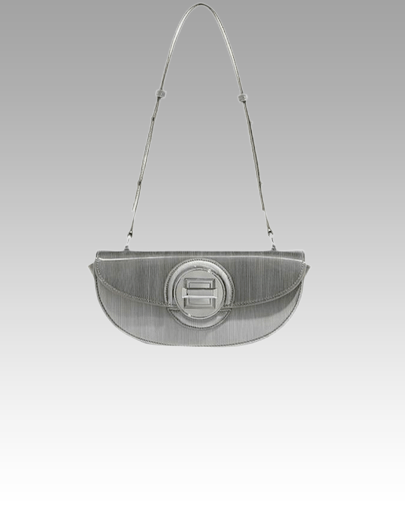 Sac à main d'épaule Victoria gris pour femme par Izamel - Accessoire chic pour une allure sophistiquée.