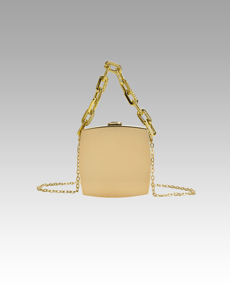 "Sac à main Cora rigide doré pour femmes - Élégance et style chez Izamel"