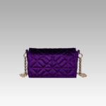 Sac à main Cristina en velours violet pour femmes - Cristina - Boutique Izamel Fashion.