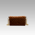 Sac à main en velours marron pour femmes de la boutique Izamel - Cristina.