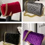 Sac à main en velours aux multiples couleurs variées - Cristina - Boutique Izamel Fashion.