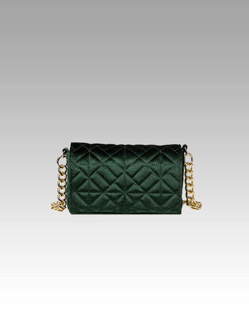 Sac à Main en Velours Vert Cristina Femme Boutique Izamel.