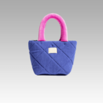 Sharlen - Sac à main fourre-tout en velours côtelé bleu pour femmes - Boutique Izamel.