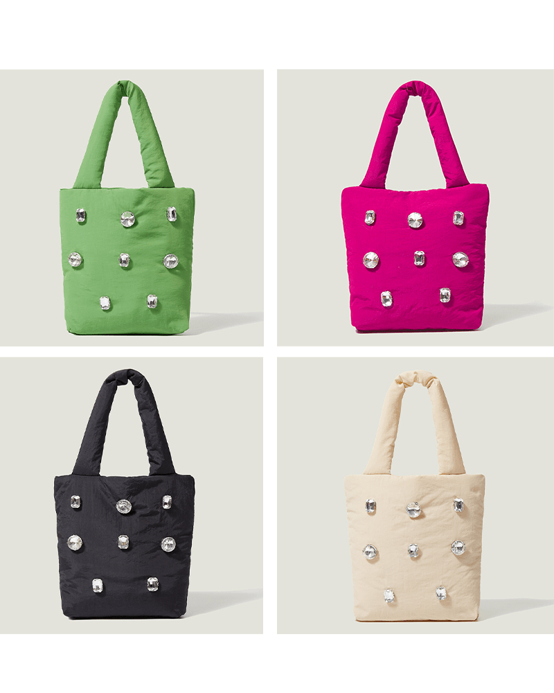 Sac à main fourre-tout Tyler, orné de strass, disponible en plusieurs couleurs pour répondre à tous les styles.