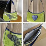 Sac à main épaule en velours Manel - Présentation détaillée sous multiples angles pour une appréciation complète de son élégance.