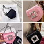Découvrez la séduction du sac à bandoulière Madison en satin, présenté sous divers angles pour révéler sa beauté polyvalente.