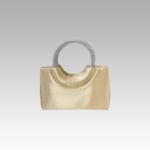 Myriam : Sac à main en satin doré pour femmes - L'éclat sophistiqué de l'élégance à la boutique Izamel.