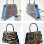 Sac à main Ophélie bicolore - Accessoire tendance sous différents angles pour femmes chez Izamel.