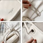 Découvrez la polyvalence du sac à main blanc Shay sous différents angles - un accessoire chic qui se réinvente à chaque tournant.