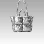 Sac à main Matelassé Rachel argenté - Accessoire tendance pour femmes chez Izamel.