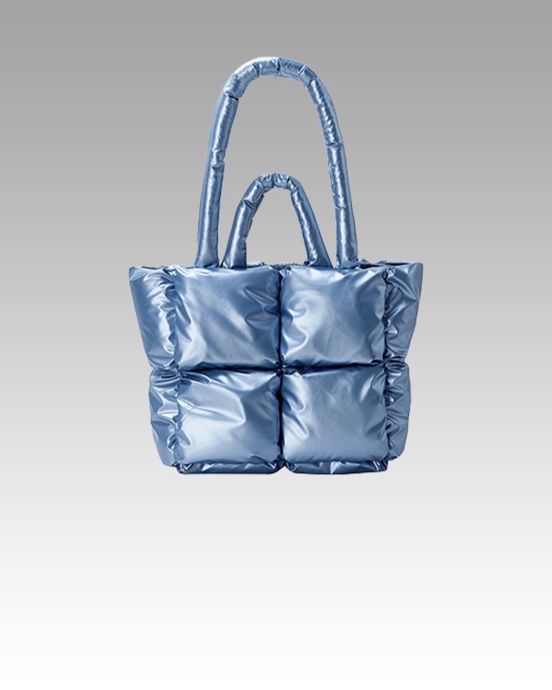 Sac à main matelassé bleu Rachel - Accessoire tendance pour femmes chez Izamel.