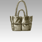 Sac à main matelassé champagne Rachel - Accessoire tendance pour femmes chez Izamel.