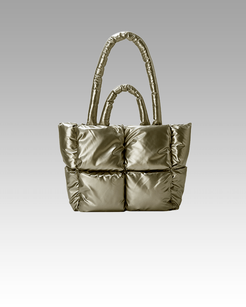 Sac à main matelassé champagne Rachel - Accessoire tendance pour femmes chez Izamel.