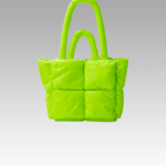 Sac à main matelassé vert fluo Rachel - Accessoire tendance pour femmes chez Izamel.