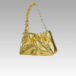 Siham sac à main d'épaule Plissé Doré - Accessoire Chic dans la Boutique Izamel pour Femmes.