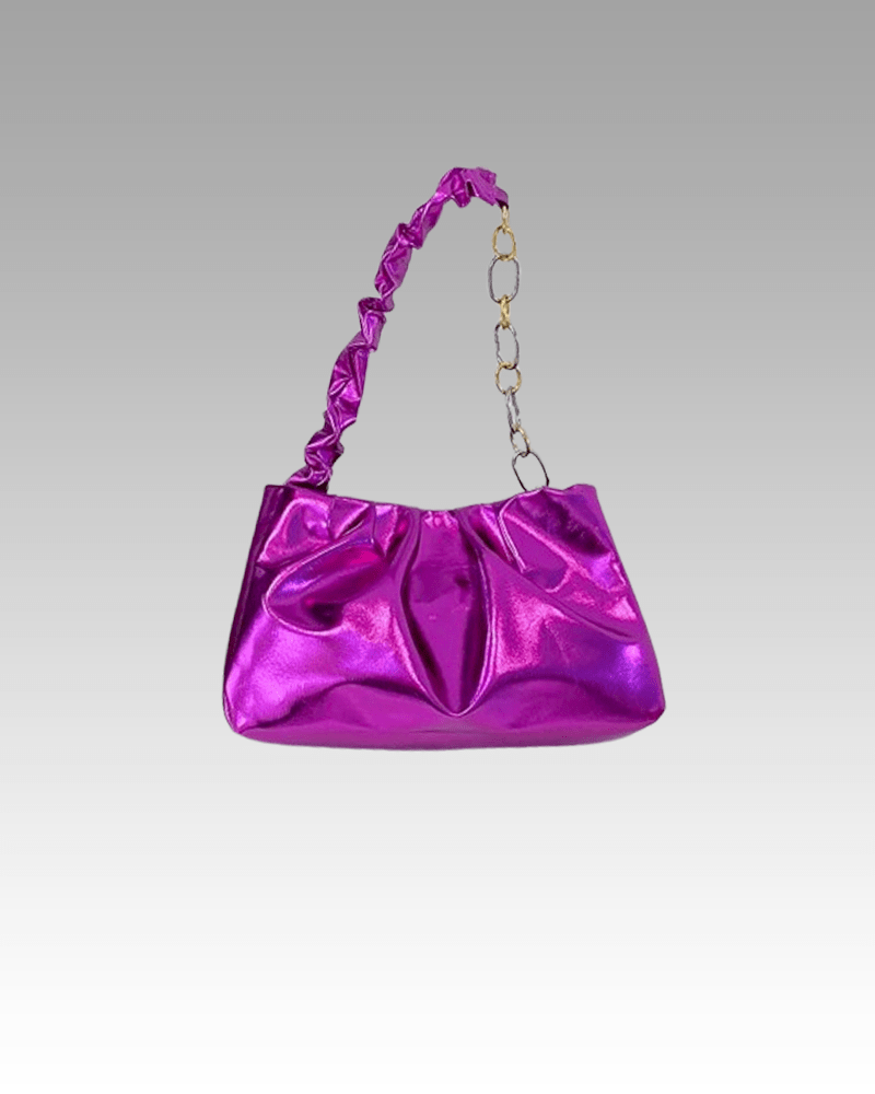 Siham sac à main d'épaule plissérRose - Accessoire chic dans la boutique Izamel pour femmes.