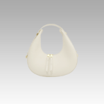Explorez le style inimitable avec le sac à main en similicuir beige Palma de la boutique Izamel, la quintessence du chic féminin.