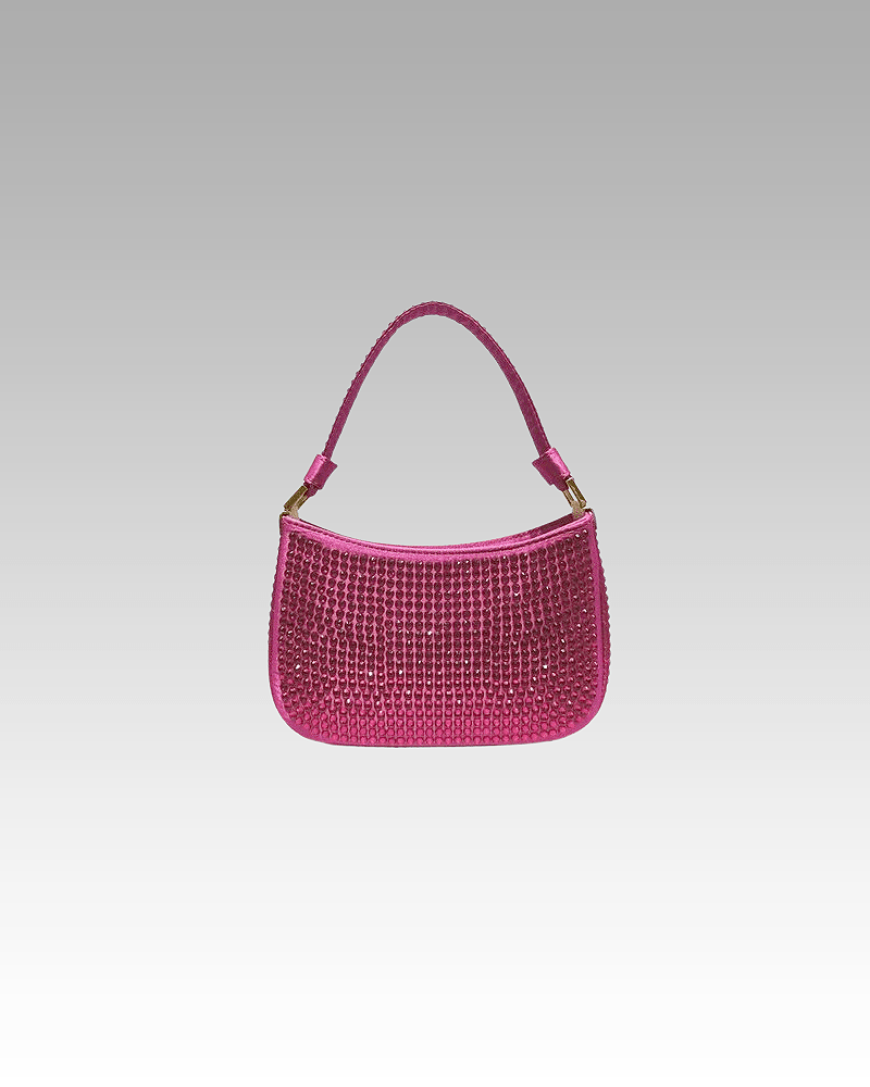 Sac à main rose Alison avec strass - Boutique Izamel