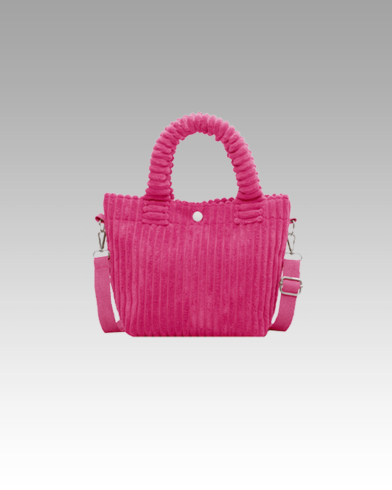 Découvrez le Daisy Sac à Main Fourre-Tout en Velours Côtelé Rose chez Izamel, une pièce exquise pour les femmes en quête de sophistication, alliant confort et style avec perfection.