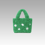 Sac à main Elisa en peluche vert avec strass - Accessoire de mode luxueux pour les femmes soucieuses de leur style, disponible chez Izamel Boutique.