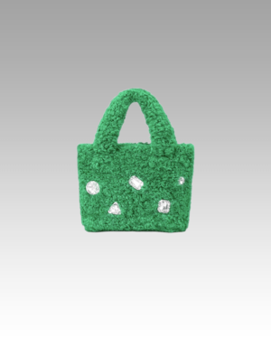 Elisa-sac-à-main-strass-peluche-vert-femme-boutique-izamel Sac à main Elisa en peluche vert avec strass - Accessoire de mode luxueux pour les femmes soucieuses de leur style, disponible chez Izamel Boutique.