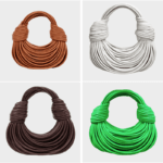 Sac à main tissé Gaby, disponible dans une variété de couleurs.