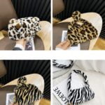 Sac à main Jamie d'Izamel en peluche avec motifs variés, idéal pour toutes les occasions.