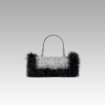 Kylie sac à main strass plume noir femme boutique Izamel.