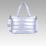 Sac à main matelassé Lara bleu, disponible dans la boutique Izamel pour femmes.