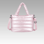Sac à main matelassé rose Lara, un accessoire chic pour les femmes.