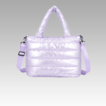 Sac à main matelassé violet Lara d'Izamel, un choix élégant pour les femmes.