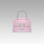 Sac à main rose Lindsey en velours pour femmes, proposé par Izamel.