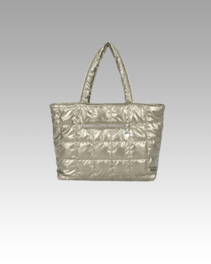 Sac à main matelassé couleur Champagne pour femmes - Collection Meryl par Izamel.