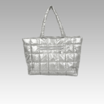 Sac à main Meryl matelassé argenté pour femmes - Collection Meryl par Izamel.