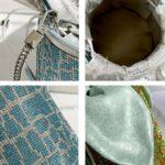 Sac à main Priscilla bicolore motif crocodile strass vue multiple.