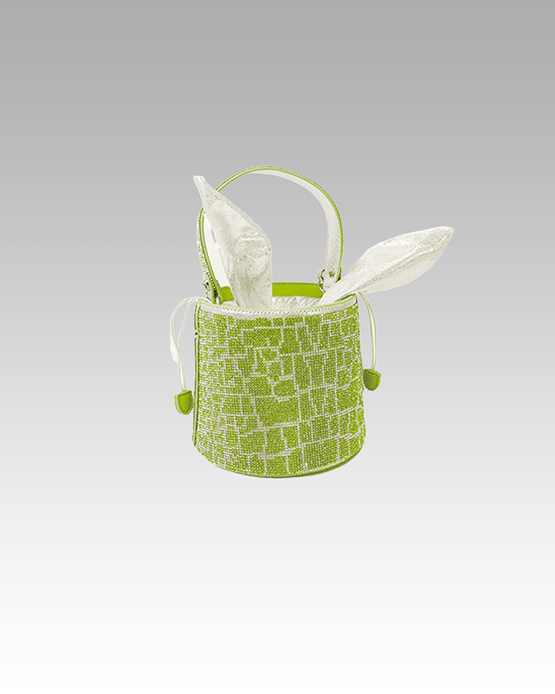 Priscilla sac à main bicolore vert blanc motif crocodile strass femmes boutique Izamel