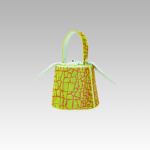 Sac à main Priscilla bicolore vert rouge motif crocodile strass femmes boutique Izamel.