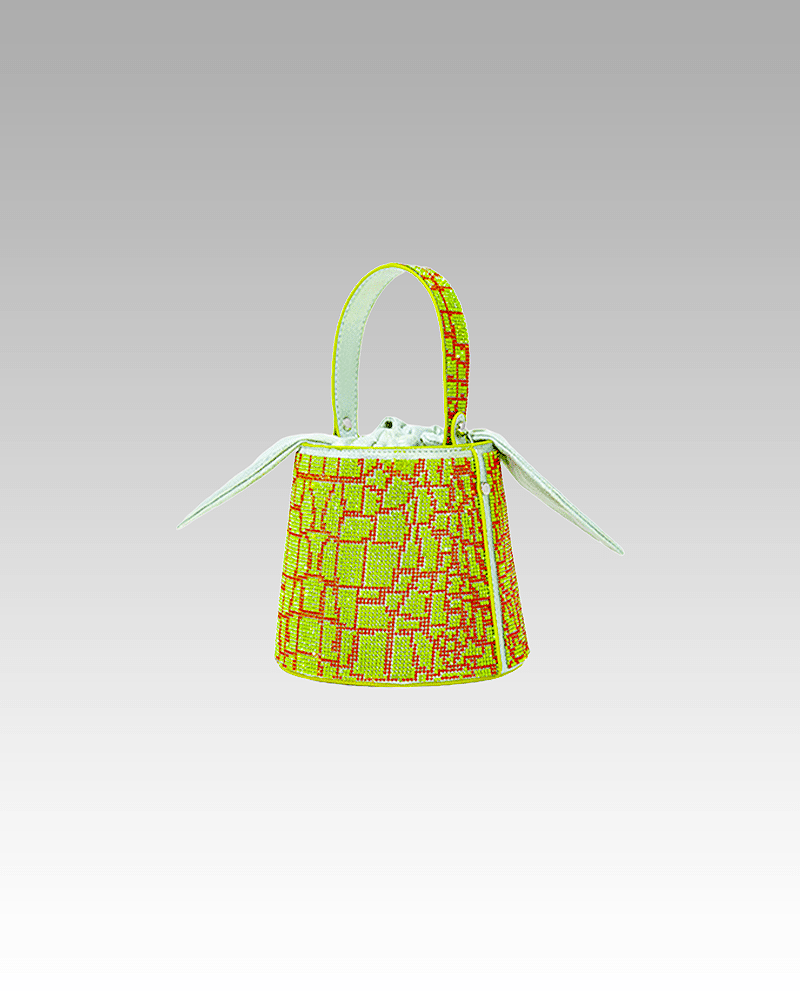 Sac à main Priscilla bicolore vert rouge motif crocodile strass femmes boutique Izamel.