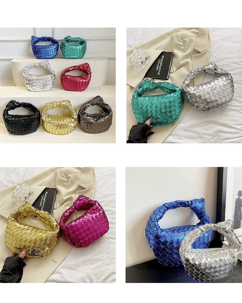 Sac à main tissé Sonia disponible dans plusieurs couleurs pour un style personnalisé chez Izamel.