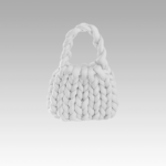 Vicky sac à main tricoté blanc femme boutique Izamel.