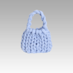 Vicky sac à main tricoté bleu femme boutique Izamel.