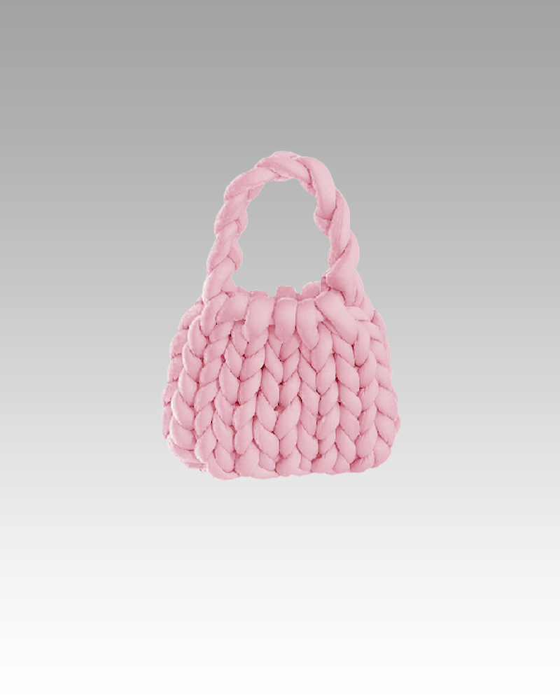Vicky sac à main tricoté rose femme boutique Izamel.