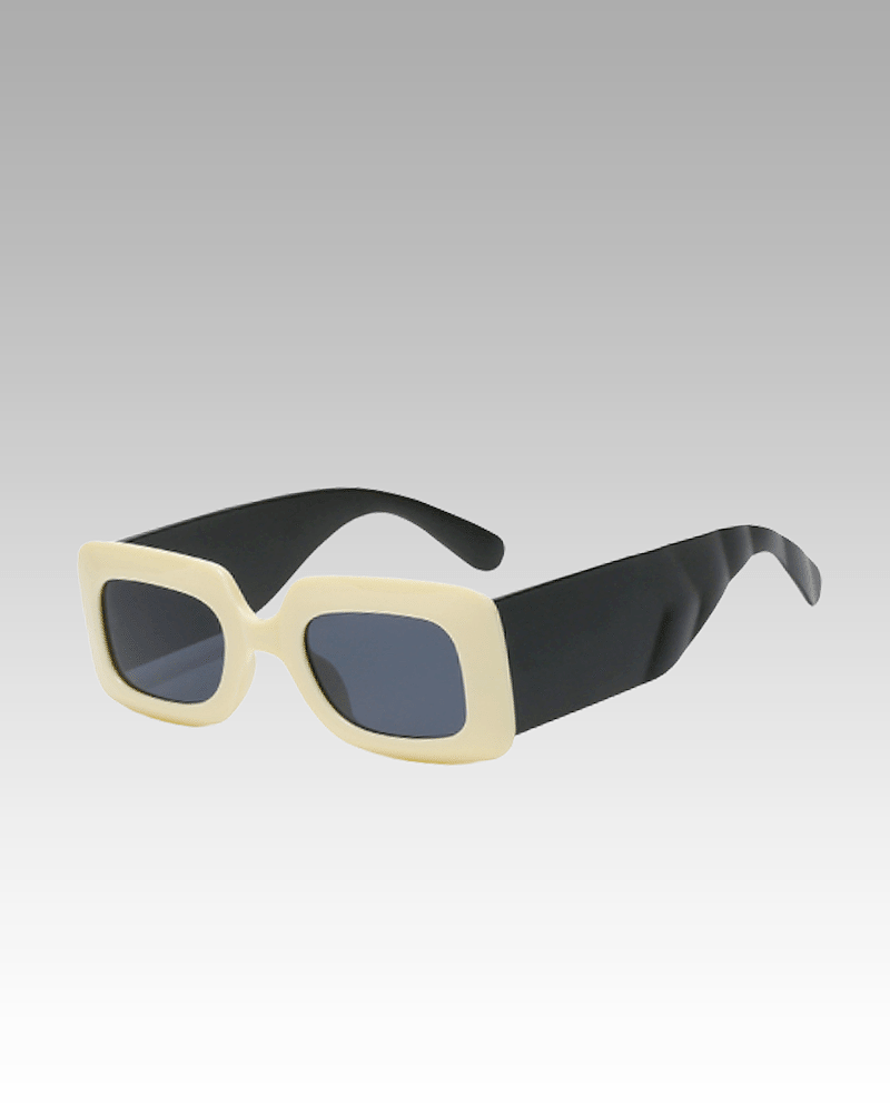 Lunettes de soleil 'Alice' beige vintage pour femme avec protection UV400, disponibles chez Izamel.