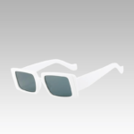 Lunettes de soleil blanches Célia pour femme, alliant style branché et protection UV400, disponibles chez Izamel.