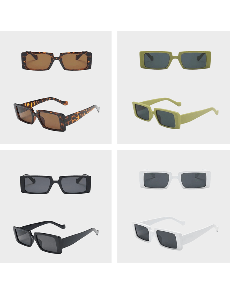 Lunettes de soleil Célia branchées avec protection UV400, disponibles en plusieurs couleurs variées.