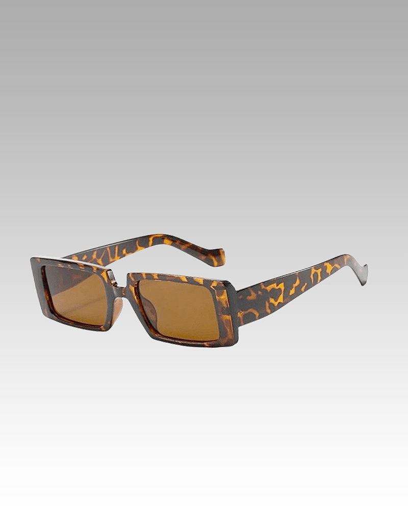 Lunettes de soleil Célia léopard, accessoire branché pour femme avec protection UV400, chez Izamel.