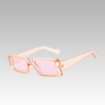Lunettes de soleil Célia saumon, accessoire branché pour femme avec protection UV400, chez Izamel.